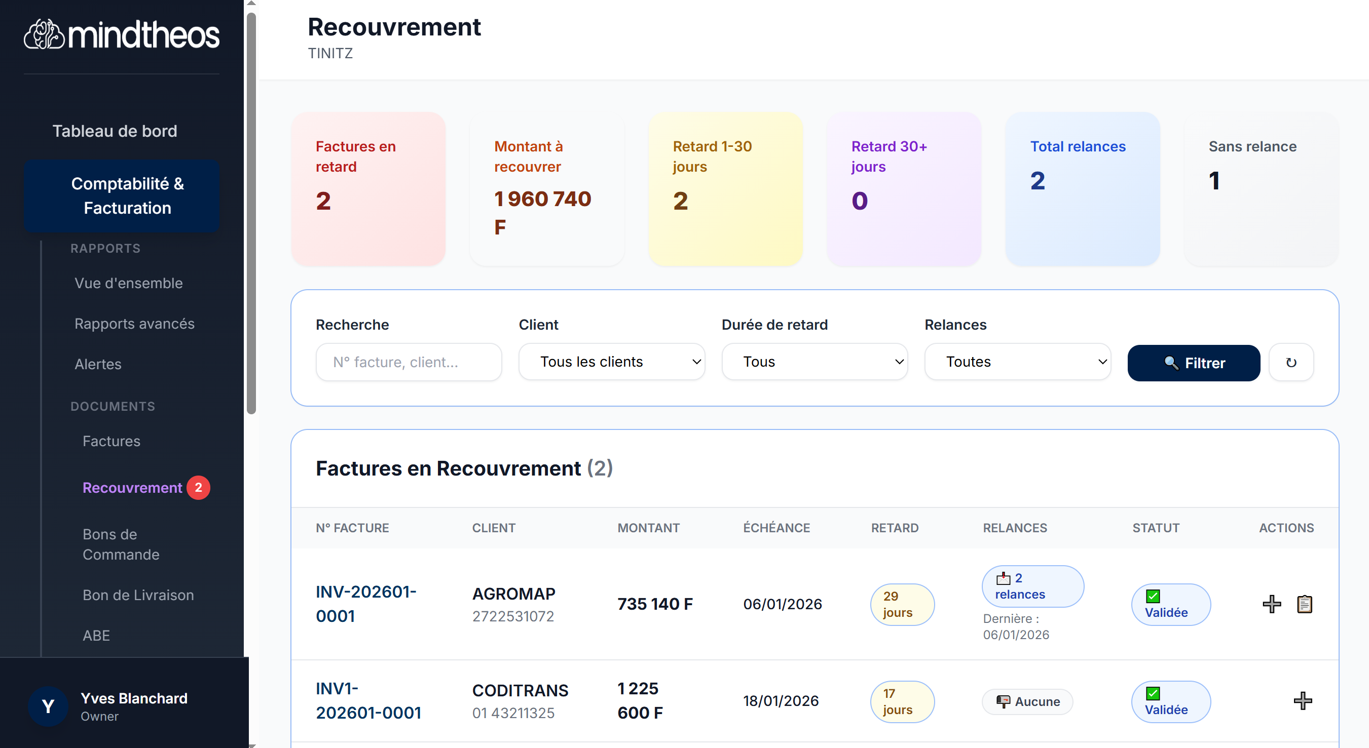Recouvrement & relances